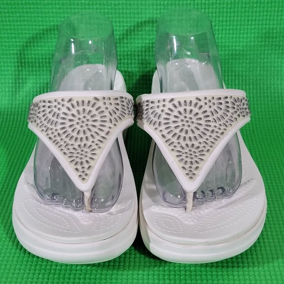 Crocs Monterey Diamante Wedge Flip-Flop Sandal - Women's 10 - Picture 3 of 8